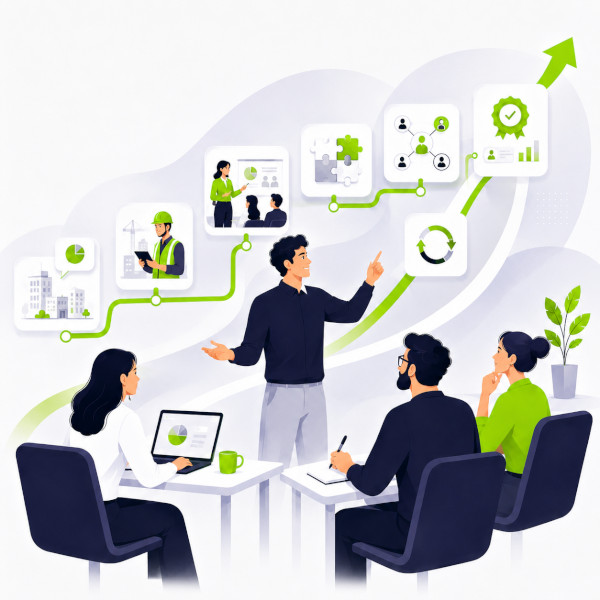 Consulente AI che condivide esperienza sul campo e competenze aggiornate durante un percorso di formazione aziendale