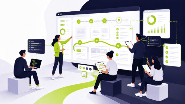 Project manager coordina sviluppatori, designer e content specialist lungo una roadmap di adeguamento WCAG, monitorando attività, priorità e verifiche