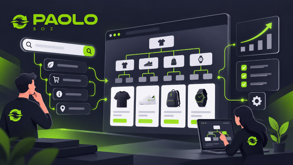 Esemplificazione grafica di flussi SEO per ecommerce